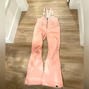 Roxy ski bibs light pink size L